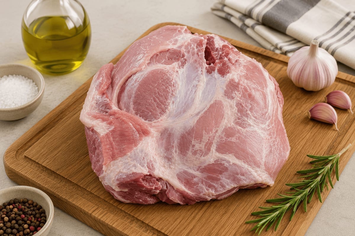 Brazuelo sin piel sin hueso — Crudo en cocina