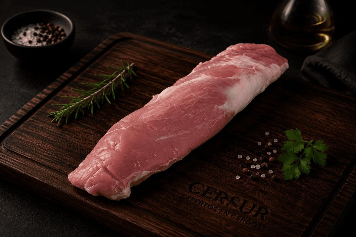Lomo fino Duroc — Crudo en cocina