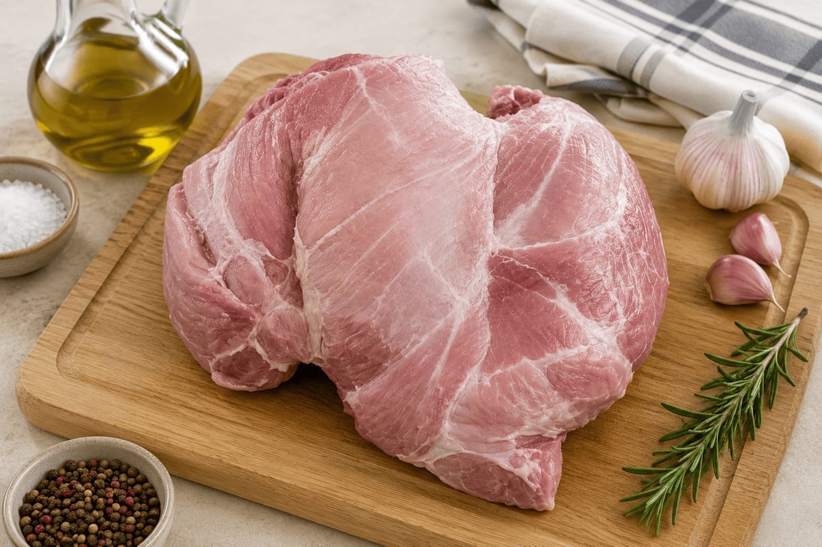Pierna sin piel sin hueso — Crudo en cocina